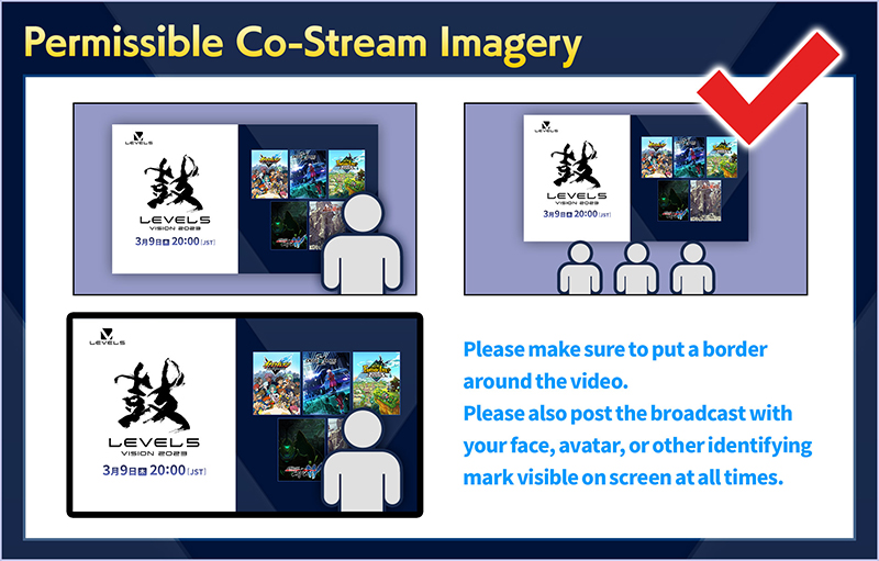 Co-Streaming Guidelines  Level-5's new product announcement stream:  LEVEL5 VISION 2023 鼓 (TSUZUMI)
